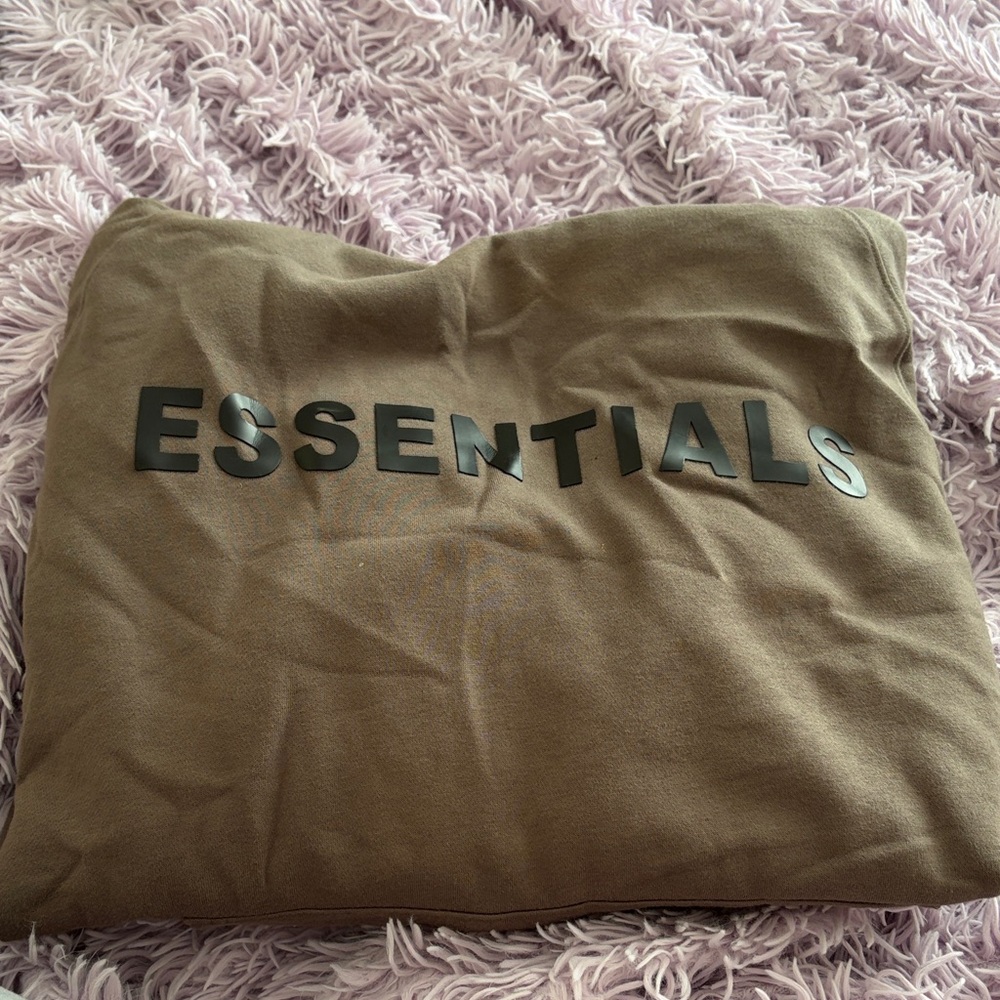 Essentials Brown Pullover with Black Logo